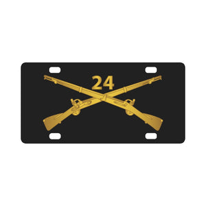 Army - 24th Infantry Regiment Branch wo Txt Classic License Plate