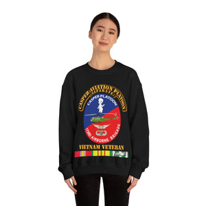 Unisex Heavy Blend Crewneck Sweatshirt - Army - Casper Aviation Platoon - Vietnam Veteran - w Txt