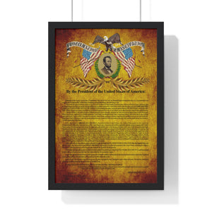 Premium Framed Vertical Poster - Emancipation Proclamation - January 1, 1863