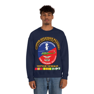 Unisex Heavy Blend Crewneck Sweatshirt - Army - Casper Aviation Platoon - Vietnam Veteran - w Txt