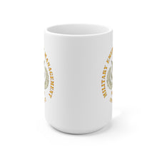 Load image into Gallery viewer, White Ceramic Mug 15oz - ARNG - Military Emergency Management Specialist - Master - Gold

