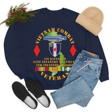 Load image into Gallery viewer, Unisex Heavy Blend Crewneck Sweatshirt - Army - Vietnam Combat Vet - 1st Bn 61st Infantry - 5th Inf Div Ssi
