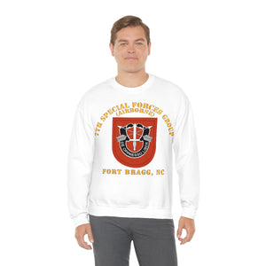 Unisex Heavy Blend Crewneck Sweatshirt -  Army - 7th Special Forces Group W Flash - Fbnc