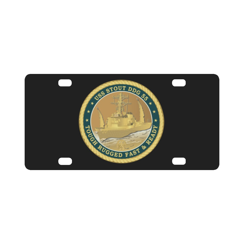 Navy - USS Stout (DDG-55) wo Txt X 300 Classic License Plate