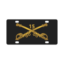 Load image into Gallery viewer, Army - 15th Cavalry Branch wo Txt Classic License Plate
