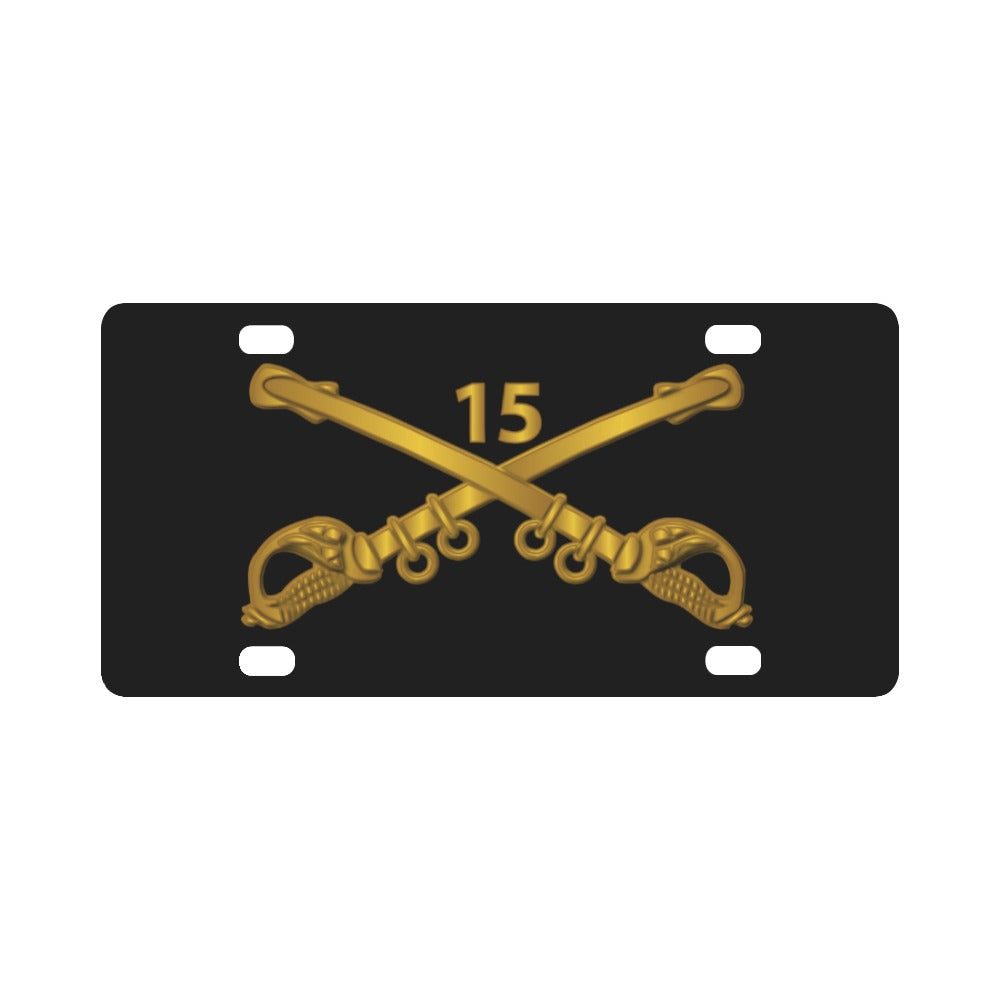 Army - 15th Cavalry Branch wo Txt Classic License Plate