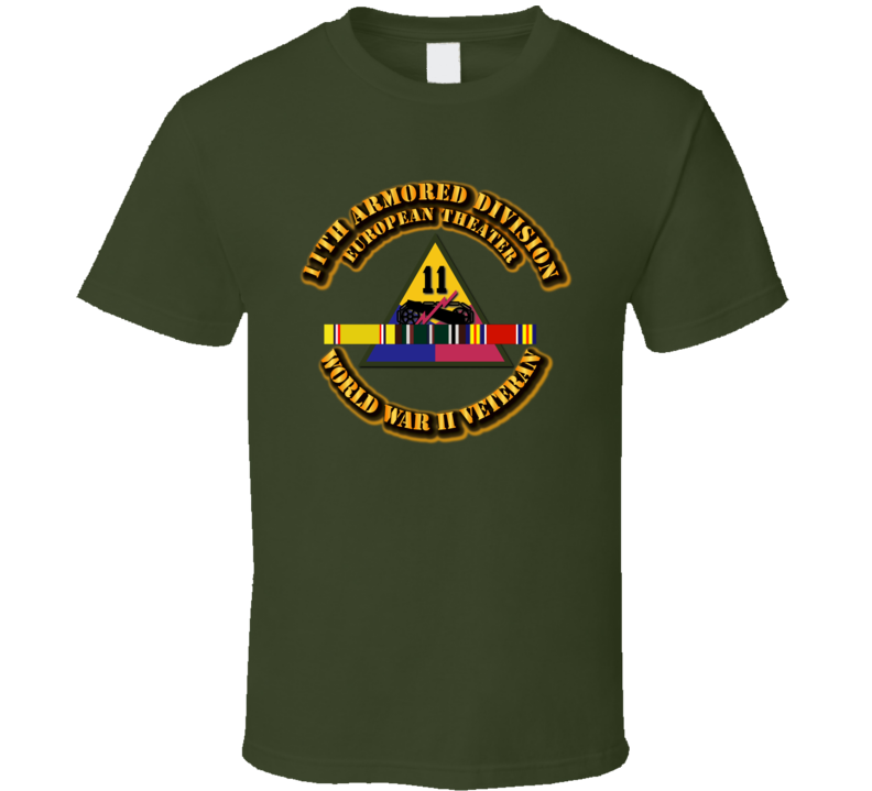 Army - Shoulder Sleeve Insignia - 11th Armored Division, WWII, (European Theater)  - T Shirt, Premium and Hoodie