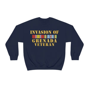 Unisex Heavy Blend Crewneck Sweatshirt - Army - Grenada Invasion Veteran w EXP SVC