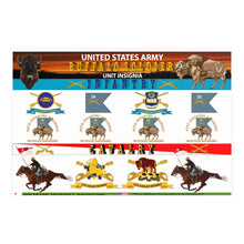 Load image into Gallery viewer, Horizontal Matte Poster - United States Army &quot;Buffalo Soldier&quot; Unit Insignia - Infantry and Cavalry
