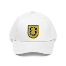 Load image into Gallery viewer, Unisex Twill Hat - 1st Special Forces Group (SFG) (Airborne) Flash with Crest - Direct to Garment (DTG) - Printed
