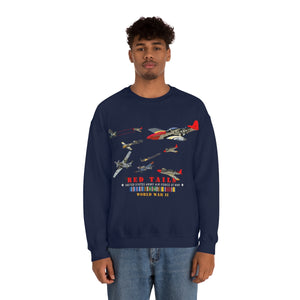 Unisex Heavy Blend Crewneck Sweatshirt - Army - AAC - 332nd Fighter Group - Red Tails - At War