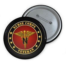 Load image into Gallery viewer, Custom Pin Buttons - Army - Nurse Corps Veteran
