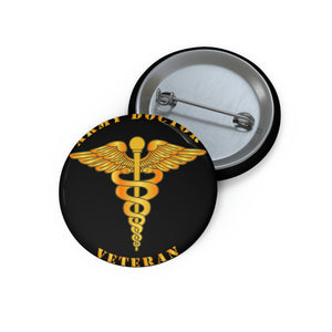 Custom Pin Buttons - Army - Army Doctor - Veteran