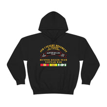 Load image into Gallery viewer, Unisex Heavy Blend Hooded Sweatshirt -  Army - F Troop 4th Cav - Hunter Killer w Vietnam War SVC
