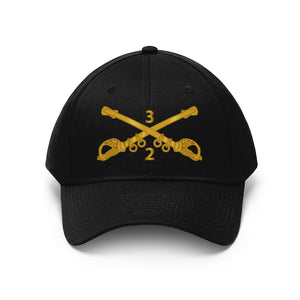 Twill Hat - Army - 2nd Squadron 3rd Armored Cavalry Regiment Branch wo Txt - Direct to Garment (DTG)