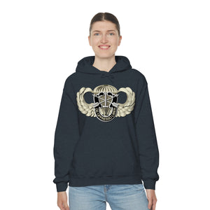 Unisex Heavy Blend Hooded Sweatshirt - SOF - Airborne Badge - SF - DUI