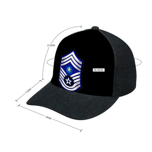 USAF - Command Chief Master Sergeant (E9) Adult Denim Black Baseball Hat