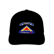 Load image into Gallery viewer, 7th US Army - 7 Steps to Hell with Germany Tab AOP - Unisex Adjustable Curved Bill Baseball Hat
