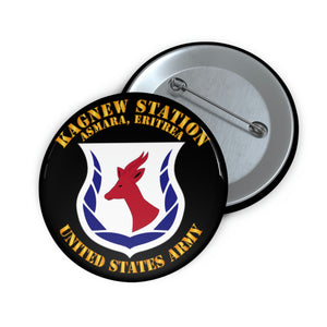 Custom Pin Buttons - Army - Kagnew Station - Asmara, Eritrea