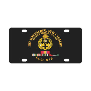 Army - 1st Bn 5th Cavalry - Desert Storm - Shield w Svc V1 Classic License Plate