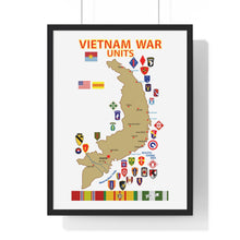 Load image into Gallery viewer, Premium Framed Vertical Poster - Map - Vietnam Units - 3 wo DS
