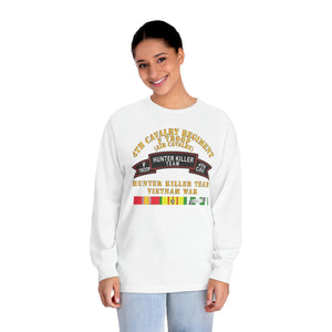 Unisex Classic Long Sleeve T-Shirt - Army - F Troop, 4th Cavalry, Hunter Killer Team, Vietnam War with Vietnam Service Ribbons