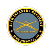 Load image into Gallery viewer, Kiss-Cut Stickers - Army - 25th Infantry Regiment - Fort Missoula, MT - Buffalo Soldiers w Inf Branch V1
