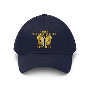 Twill Hat - Army - Emblem - Warrant Officer - CW5 - Retired