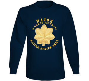 Army - Major - Maj - Combat Veteran - V1 Long Sleeve