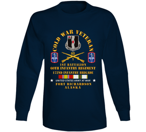 Army - Cold War Vet - 1st Bn, 60th Inf - 172nd In Bde - Ft Richardson Ak W Cold Svc X 300 Long Sleeve