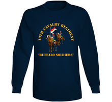 Load image into Gallery viewer, Army - 10th Cavalry Regiment W Cavalrymen - Buffalo Soldiers Long Sleeve
