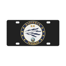 Load image into Gallery viewer, Navy - Radioman - RM - Veteran w USN Classic License Plate
