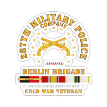 Load image into Gallery viewer, Kiss-Cut Stickers - Black Mug 15oz - Army - 287th Military Police Company - Berlin Bde w OCCUPY COLD SVC X 300
