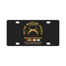 Load image into Gallery viewer, Army - 287th Military Police Company - Berlin Bde w COLD SVC Classic License Plate
