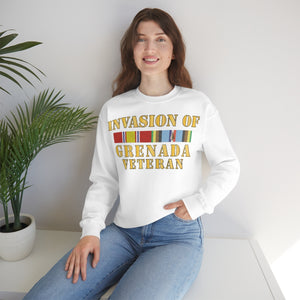 Unisex Heavy Blend Crewneck Sweatshirt - Army - Grenada Invasion Veteran w EXP SVC