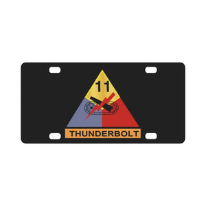 Army - 11th Armored Division - Thunderbolt wo Txt Classic License Plate