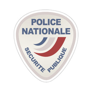 Kiss-Cut Stickers - Police Nationale France Police Patch Blanc