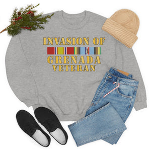 Unisex Heavy Blend Crewneck Sweatshirt - Army - Grenada Invasion Veteran w EXP SVC