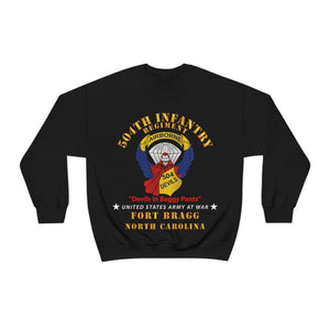 Unisex Heavy Blend Crewneck Sweatshirt - Army - 504th Infantry Regiment - Devils - FBNC X 300