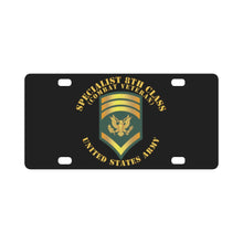 Load image into Gallery viewer, Army - Specialist 8th Class - SP8 - Combat Veteran Classic License Plate
