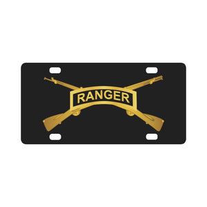 Army - Ranger Tab w Infantry Branch wo Txt Classic License Plate