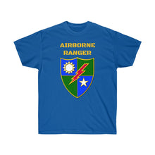 Load image into Gallery viewer, Unisex Ultra Cotton Tee - Airborne Ranger with Crest - Airborne Infantry - Mass Tactical Airborne Operation with Ranger Infantry Branch
