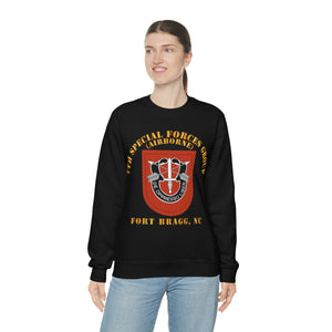 Unisex Heavy Blend Crewneck Sweatshirt -  Army - 7th Special Forces Group W Flash - Fbnc