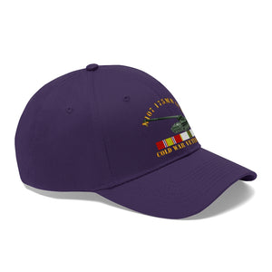 Twill Hat - Army - M107 - 175mm Gun - Cold War Veteran with Cold War Service Ribbons - Hat - Direct to Garment (DTG) - Printed