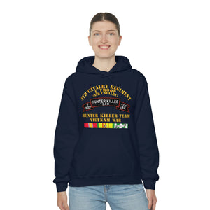 Unisex Heavy Blend Hooded Sweatshirt -  Army - F Troop 4th Cav - Hunter Killer w Vietnam War SVC