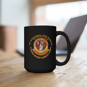 Black Mug 15oz - USMC - 1st Bn 9th Marines - The Walking Dead
