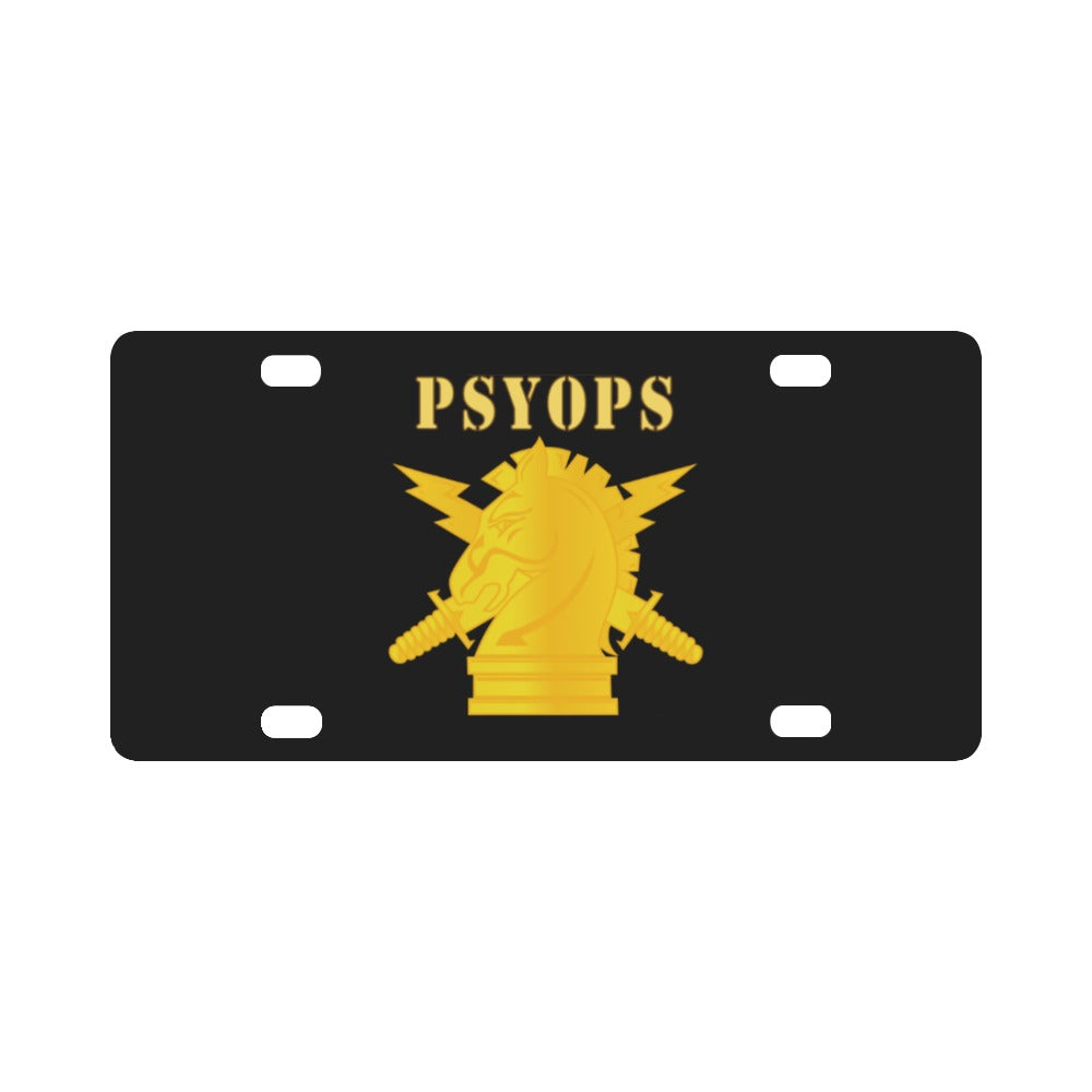 Army - PSYOPS w Branch Insignia - Line X 300 - Hat Classic License Plate