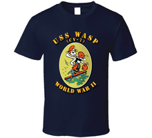 Load image into Gallery viewer, Navy - USS Wasp, (CV-7) World War II with Text - T Shirt, Premium and Hoodie

