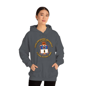 Unisex Heavy Blend Hooded Sweatshirt - Army - 21st Infantry Regt - Gimlet
