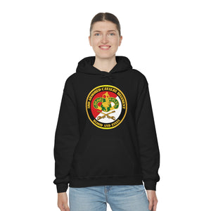 Unisex Heavy Blend Hooded Sweatshirt - Army - 3rd Armored Cavalry Regiment DUI - Red White - Blood and Steel